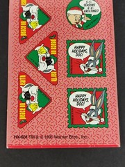 1991 VINTAGE chrismas Looney Toons Warner Bros Post it Removable Stickers NEW