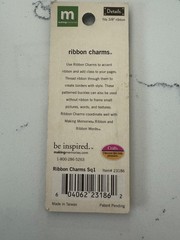 Making Memories Details Square Variety Pack 1 Ribbon Charms 3PC Scrapbooking Art