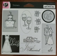 Pebbles inc. Wedding themed Scrapbooking Card Making Stickers