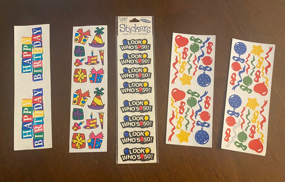 FRANCES MEYER “Look Who’s 50 “ & 4 Sheets Coordinating Birthday Stickers