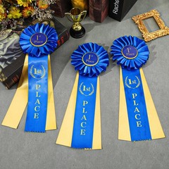 3pcs Badge Ribbons, Blue Award Ribbons, 1st Place Ribbon, Blue Rosette Ribbon…