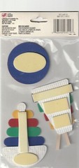 RARE! Vintage Paperbilities BABY TOYS 3-D stickers 03519 FAST FREE SHIP