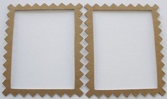 {6} *ZIG ZAG FRAME* Bare Picture Frames Chipboard Die Cuts – 3 5/8″ x 4 1/2″