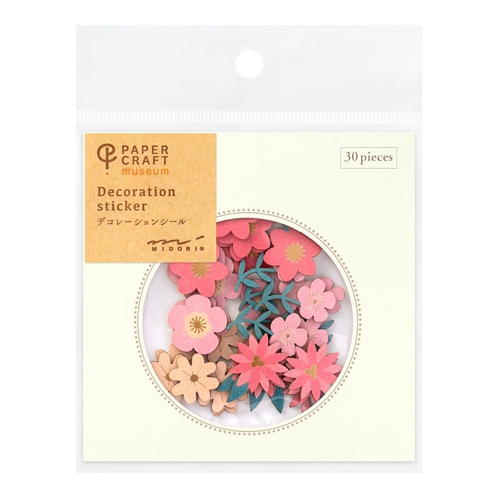 MIDORI sticker PCM Decoration Floral pattern Red 82520006