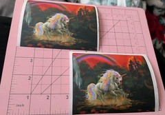 Unicorn Stickers Rainbow Castle Lot Of 2 READ