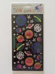 Stickopotamus Letters InLine Skates Tools Planets & Stars Birthday Bash Stickers