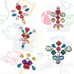 Self Adhesive Gems Jewels for Kids Crafts Rhinestones Jumbo Crystal Stickers10 S