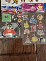 Vintage Disney Princess Mickey Mouse Goofy 101 Dalmatians Dimensional Stickers