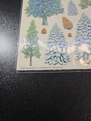 Winter Stickers Pine Trees Creative Imaginations 8×10 Sheet Vintage Retired
