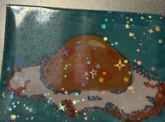 ACEO BLOBFISH egg art trading cart. by Yokibear6124