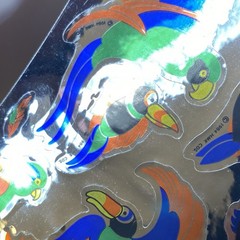 Vintage Hallmark 1984 Razzle Dazzle Bird Stickers