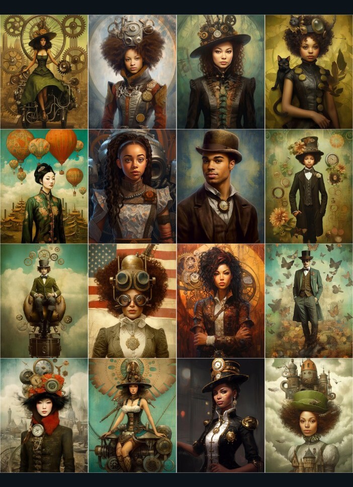 16 Pcs Diverse Steampunk Tags Junk Journals Scrapbook USA Seller