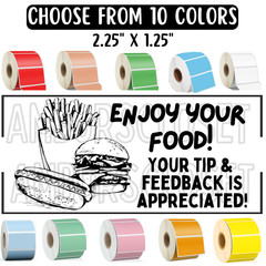 50 DoorDash UberEATS Grubhub Delivery WATERPROOF 2.25″ STICKERS LABELS SEALS