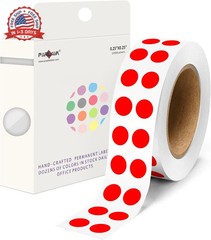 PARLAIM 0.25 inch Red Circle Dot Stickers, 1000pcs Round Colored Sticker for Col