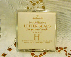 16 Initial H Hallmark Self-Adhesive Gold Embossed Letter Seals Vintage