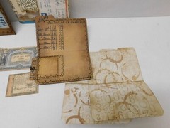 Junk Journal Ephemera Money Envelope & File Tag Vintage Style Grungy Set E