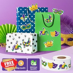 Kirako 500pc Mardi Gras Fleur de Lis Stickers