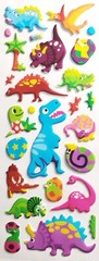 🐠 12 Sheets Puffy Ocean/Forest Animal and dinosaur Sticker Set 🐾