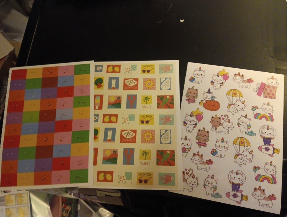 3X STICKERS FOR SCRAPBOOKING/JOURNALS 19X14 CM (ST273)