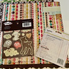 Sassafras (5) Dbl Side Paper, 1 Alpha, 1 Felties, 1 Chipboard Sticker Shapes