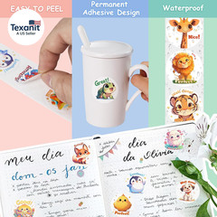 3 Rolls Animal Stickers for Kids, 1500 PCS Kids Stickers Bulk for Toddlers 2-4,