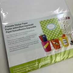 CRICUT PRINTABLE STICKER PAPER 8.5X11 1/2″ for Cricut Explore 12 Sheets New