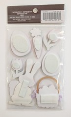 Easter Bunny Eggs Basket Flowers Carrot Scrapbooking Stickers by Recollections