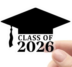 Class Of 2026 Stickers – Lot Of 40 Clear And Black *NEW*
