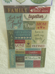 5 sheets of Sticko stickers 148 pc – FAMILY ICONS & WORDS FLIP PACK