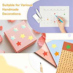 500Pack 3/4″ Star Stickers Semi Gloss Labels for Teacher Supplies, Black