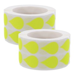 2 Rolls Fluorescent Teardrop Stickers Self Adhesive Labels For Food Storage