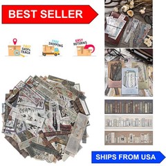 DIY Vintage Washi Stickers – 120 Antique Floral & Book Decals for Paper Crafts