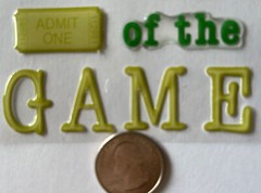 LOVE OF THE GAME Phrase Cafe Epoxy Title Stickers(11pc)Sticko•Sport•Admit One