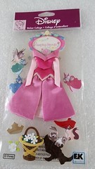 DISNEY PRINCESS AURORA’S PINK DRESS~11-Piece Scrapbooking Sticker Set-FREE SHPG!
