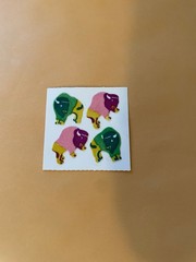 Vintage 1980s Great Seven Buffalo Fuzzy Stickers