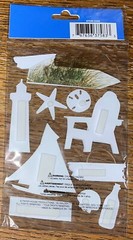 RARE 3D Paper House Day@ Beach Vacation Tropical Light Sail Boat Sea Summertime
