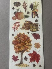 Large Sheet Of Autumn/Fall Themed Stickers~Includes 19 Stickers, New In Package