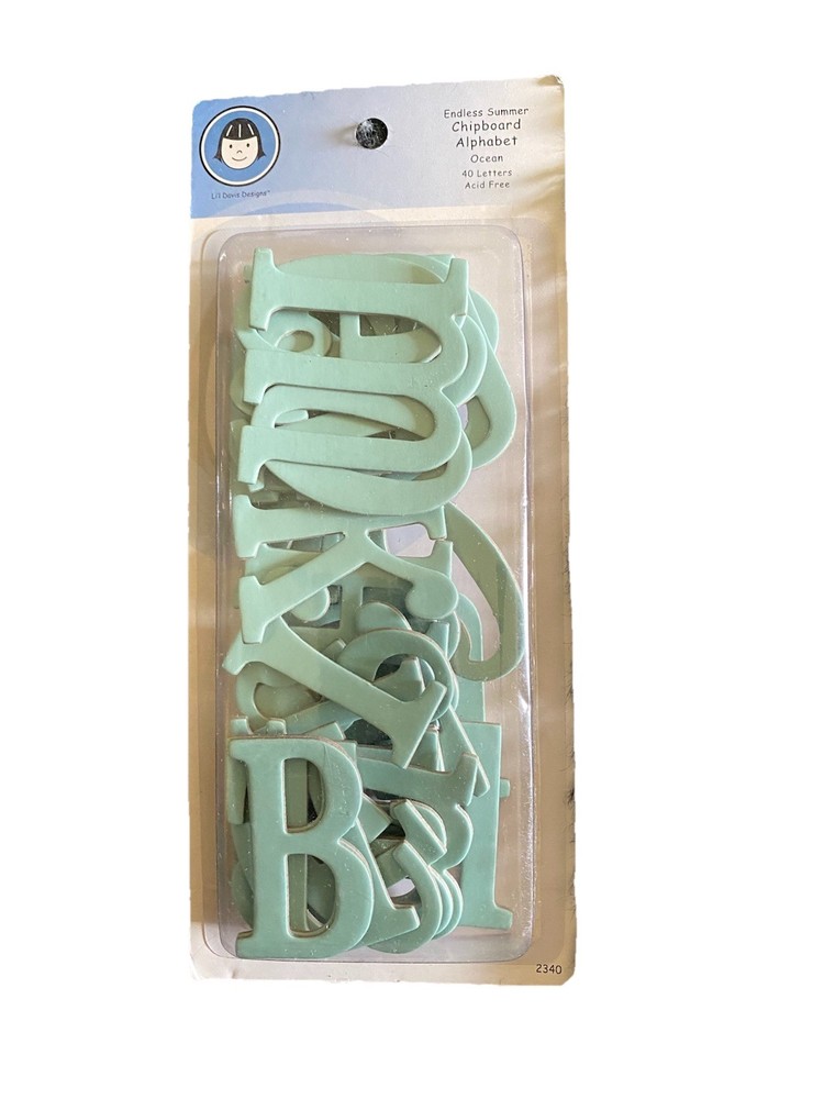 Lil Davis Design~Endless Summer Chipboard Alphabet Ocean Alpha Letter Scrapbook