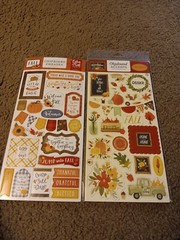 Crafts 13″ Chipboard Stickers Lot 7 Fall Theme Autumn Give Thanks Leaves Harvest