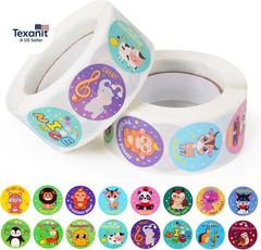 Stickers 1000 Pcs,Colorful Animal and Music Notes Reward Stickers Teachers Suppl