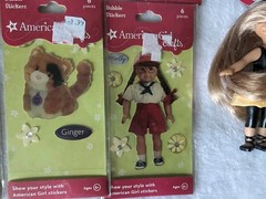 American Girl Bubble Stickers Sticker LotPack 8 And 3 Small Dolls And Lego Doll