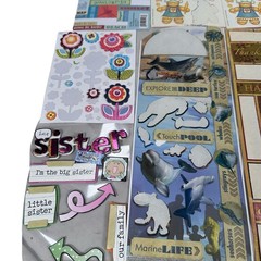 Mixed Scrapbooking Sticker Lot Holiday Halloween Christmas Autumn Marine 20+ Pcs