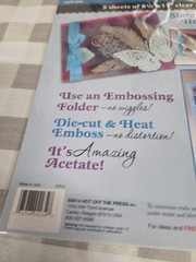 Hot Of The Press Heat Resistant Acetate 5 Sheets 8.5×11 (Paperb)