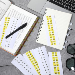 260Pcs Alphabet Tabs Self Adhesive A-Z 26 Letters Tabs Sticky and Number Sticker