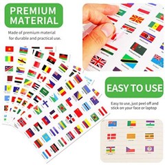 384 Pcs World Flags Stickers World Map Passport Stickers for Planner Journal