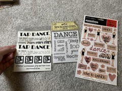 Dance/Cheerleading Scrapbook Lot, Stickers, Transfers, Jolee’s
