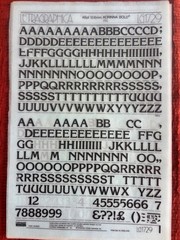 4 Letraset INSTANT LETTERING Transfer Letters Korinna BOLD 48pt 1
