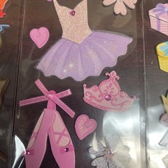 RECOLLECTIONS STICKERS HAPPY BIRTHDAY ,BALLERINA,fun In Sun Lot Of 4