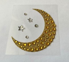 Moon & Stars Rhinestone & Glitter Adhesive Gems/Sticker Bling/Embellishment