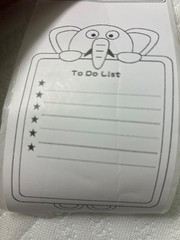 To do list small mini stickers| has 6 small lines to write on.